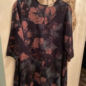 Wilfred Dark Floral Long Sleeve Dress